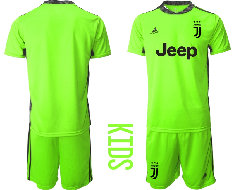 Youth 2020-2021 club Juventus green goalkeeper blank Soccer Jerseys